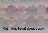 CMQ367 15.5 inches 8mm faceted nuggets mixed quartz beads