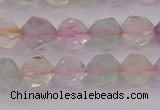 CMQ367 15.5 inches 8mm faceted nuggets mixed quartz beads