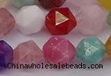 CMQ374 15.5 inches 12mm faceted nuggets mixed gemstone beads