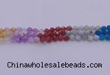 CMQ377 15.5 inches 8mm faceted nuggets mixed quartz beads wholesale