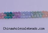 CMQ393 15.5 inches 10mm faceted nuggets mixed quartz beads