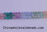 CMQ394 15.5 inches 12mm faceted nuggets mixed quartz beads