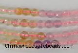 CMQ51 15.5 inches 6mm faceted round multicolor quartz beads