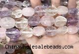 CMQ522 12*16mm - 15*20mm faceted nuggets colorfull quartz beads