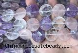 CMQ527 15.5 inches 20mm faceted coin colorfull quartz beads