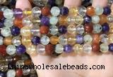 CMQ552 15.5 inches 8mm faceted round colorfull quartz beads