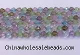 CMQ576 15.5 inches 8mm faceted round mixed quartz beads