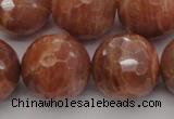 CMS1018 15.5 inches 18mm faceted round AA grade moonstone beads