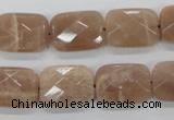 CMS104 15.5 inches 13*18mm faceted rectangle moonstone gemstone beads