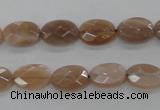 CMS107 15.5 inches 8*12mm faceted oval moonstone gemstone beads