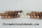 CMS1084 15.5 inches 12mm round mixed moonstone beads wholesale