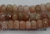 CMS1091 15.5 inches 5*8mm faceted rondelle moonstone beads