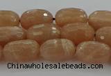 CMS1098 15.5 inches 8*12mm faceted rice moonstone gemstone beads