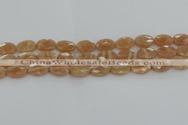 CMS1106 15.5 inches 12*16mm faceted oval moonstone gemstone beads