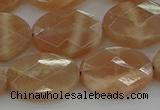 CMS1107 15.5 inches 13*18mm faceted oval moonstone gemstone beads