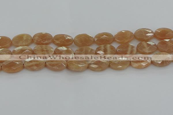 CMS1107 15.5 inches 13*18mm faceted oval moonstone gemstone beads