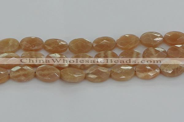 CMS1108 15.5 inches 15*20mm faceted oval moonstone gemstone beads