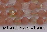 CMS1136 15.5 inches 6mm faceted nuggets rainbow moonstone beads