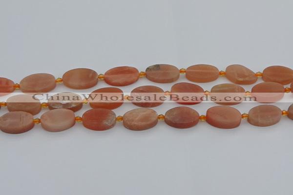 CMS1150 15.5 inches 12*20mm oval moonstone gemstone beads