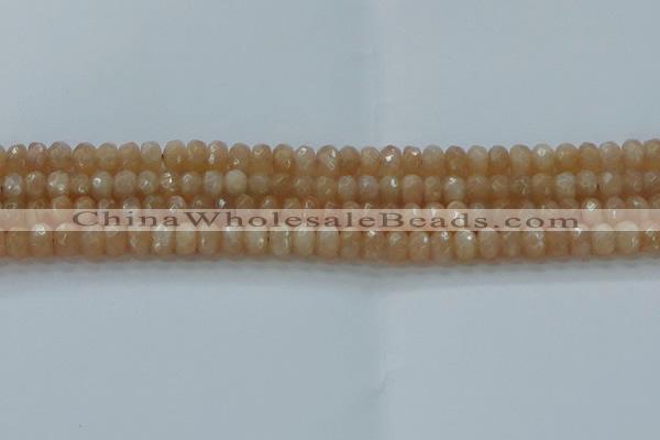 CMS1170 15.5 inches 4*6mm faceted rondelle moonstone beads