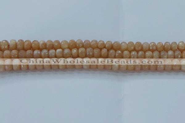 CMS1171 15.5 inches 5*8mm faceted rondelle moonstone beads