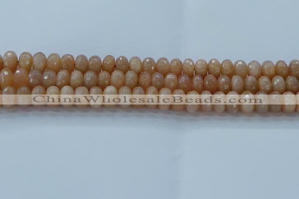 CMS1172 15.5 inches 6*10mm faceted rondelle moonstone beads