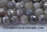 CMS1311 15.5 inches 6mm faceted round AB-color grey moonstone beads