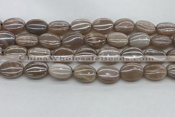 CMS1350 15.5 inches 12*16mm oval AB-color moonstone beads