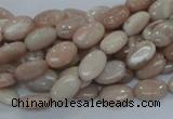 CMS14 15.5 inches 8*12mm oval moonstone gemstone beads wholesale