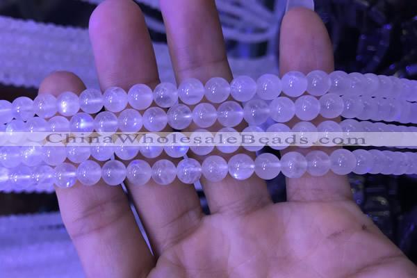 CMS1409 15.5 inches 6mm round white moonstone gemstone beads