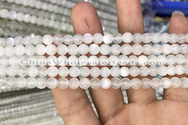 CMS1461 15.5 inches 6mm round white moonstone beads wholesale