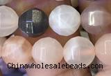 CMS1470 15.5 inches 6mm faceted round moonstone beads wholesale