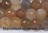 CMS1496 15.5 inches 6mmm faceted round rainbow moonstone beads