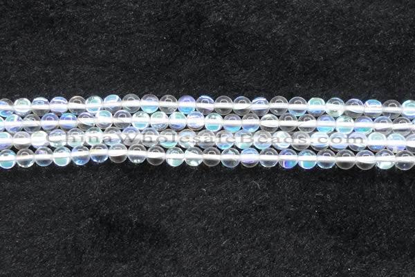 CMS1502 15.5 inches 8mm round synthetic moonstone beads wholesale