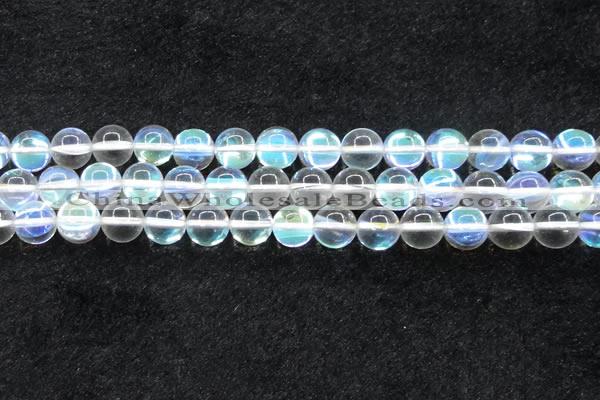 CMS1504 15.5 inches 12mm round synthetic moonstone beads wholesale