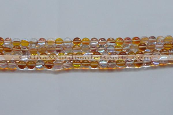 CMS1533 15.5 inches 10mm round synthetic moonstone beads wholesale