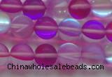 CMS1548 15.5 inches 10mm round matte synthetic moonstone beads