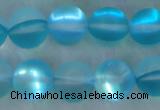 CMS1559 15.5 inches 12mm round matte synthetic moonstone beads