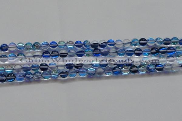 CMS1582 15.5 inches 8mm round synthetic moonstone beads wholesale