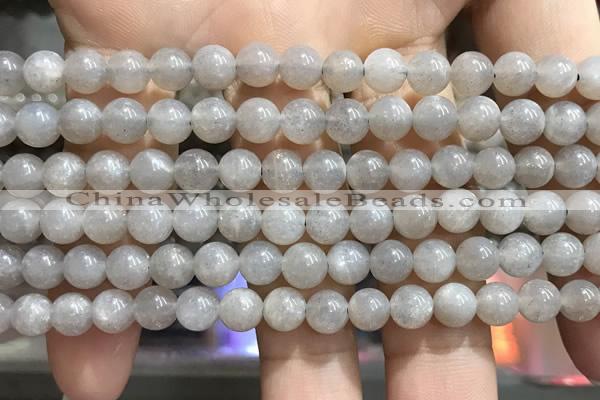 CMS1651 15.5 inches 6mm round grey moonstone beads wholesale