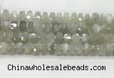 CMS1656 15.5 inches 6*10mm - 8*11mm faceted tyre moonstone beads