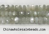 CMS1658 15.5 inches 6*13mm - 8*14mm faceted tyre moonstone beads