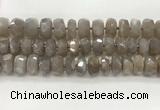 CMS1661 15.5 inches 6*12mm - 8*13mm faceted tyre moonstone beads