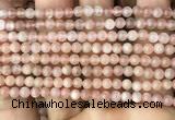 CMS1670 15.5 inches 4mm round moonstone beads wholesale