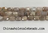 CMS1784 15.5 inches 12*16mm faceted rectangle AB-color moonstone beads