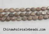 CMS1800 15.5 inches 12*16mm faceted oval AB-color moonstone beads