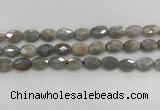 CMS1810 15.5 inches 8*12mm faceted oval AB-color moonstone beads