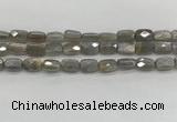 CMS1823 15.5 inches 8*12mm faceted rectangle AB-color moonstone beads