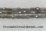 CMS1823 15.5 inches 8*12mm faceted rectangle AB-color moonstone beads