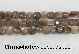 CMS1829 15.5 inches 12*12mm faceted square AB-color moonstone beads